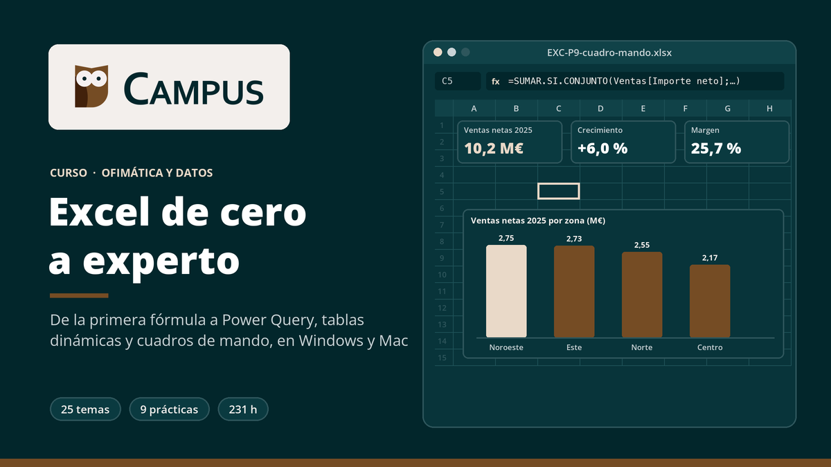 Imagen del curso Excel de cero a experto
