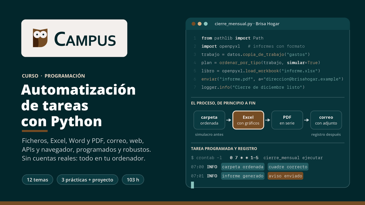 Imagen del curso Automatización de tareas con Python